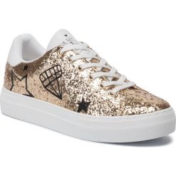 Sneakersy TRUSSARDI JEANS - 79A00444 M080. Żółte półbuty damskie Trussardi Jeans, bez wzorów, z jeansu, bez obcasa, na płaskiej podeszwie, bez zapięcia. Za 519,00 zł.