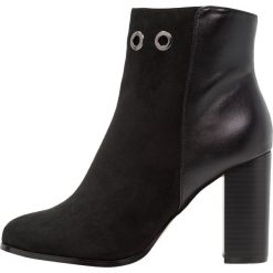 Botki damskie: ONLY SHOES ONLBROOM EYELET HEELED Botki na obcasie black