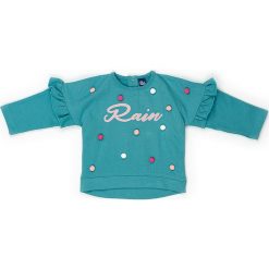 Bluza w kolorze turkusowym. Niebieskie bluzy niemowlęce Street Monkey, z bawełny. W wyprzedaży za 49,95 zł.