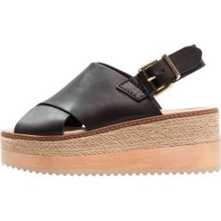 Rzymianki damskie: Whistles MIX FLATFORM Sandały na platformie black