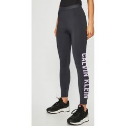 Calvin Klein - Legginsy. Szare spodnie damskie Calvin Klein, s, z nadrukiem, z elastanu. Za 249,90 zł.