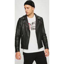 Selected - Kurtka skórzana. Szare kurtki męskie bomber Selected, l, z materiału. W wyprzedaży za 899,90 zł.