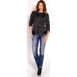 Czarna Krótka Kurtka Przejściowa w Stylu Ramoneski. Czarne kurtki damskie Lou-Lou, s, bez wzorów, z elastanu, krótkie. Za 119,00 zł.