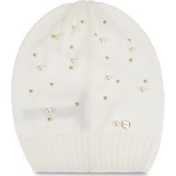 Czapka LIU JO - Cappello Maglia Perl N68251 M0300 Bianco Iana 00086. Białe czapki zimowe damskie Liu Jo, z materiału. Za 199,00 zł.