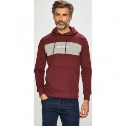 Jack & Jones - Bluza. Brązowe bejsbolówki męskie Jack & Jones, l, z nadrukiem, z bawełny, z kapturem. Za 149,90 zł.