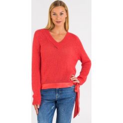 SWETER TWINSET. Pomarańczowe swetry damskie Twinset, xs, z aplikacjami, z wełny, bez rękawów, bez kaptura. Za 429,50 zł.