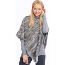 Szare Ponczo Blanca. Szare poncza Born2be, uniwersalny, z futra. Za 89,99 zł.