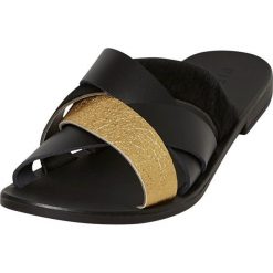 Pieces Damskie kapcie Cari Leather Sandał Black (rozmiar 37). Czarne kapcie damskie Pieces. W wyprzedaży za 90,00 zł.