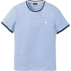 T-shirt melanżowy bonprix jasnoniebieski melanż. Niebieskie koszulki męskie bonprix, xxl, bez wzorów, bez kołnierzyka. Za 44,99 zł.