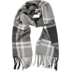 Popielato-Szary Jesienno-Zimowy Ciepły Szalik Męski w Kratkę, z Frędzlami SZAEMACSHSTR600016. Szare szaliki męskie Em men's accessories, na zimę, w kratkę, z materiału. W wyprzedaży za 29,00 zł.