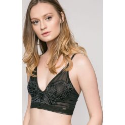 Gossard - Biustonosz. Czarne biustonosze Gossard, z haftami, z elastanu. W wyprzedaży za 49,90 zł.