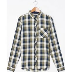 Koszula w kratę - Khaki. Brązowe koszule męskie House, s, bez wzorów, bez kołnierzyka, bez rękawów. Za 79,99 zł.