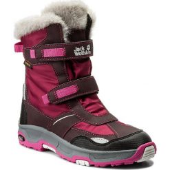 Śniegowce JACK WOLFSKIN - Girls Snow Flake Texapore 4012013 Mahogany S. Różowe kozaki dziewczęce marki Jack Wolfskin, bez zapięcia. W wyprzedaży za 269,00 zł.