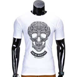 T-shirty męskie z nadrukiem: T-SHIRT MĘSKI Z NADRUKIEM S611 – BIAŁY