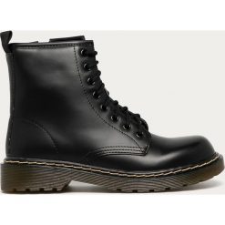 Answear - Workery Answear Lab. Czarne workery damskie ANSWEAR, z gumy, z okrągłym noskiem, bez obcasa, na obcasie, na sznurówki. Za 199,90 zł.