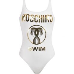 Strój kąpielowy Moschino Underwear & Swim 8115 5169. Czarne stroje kąpielowe damskie Moschino Underwear & Swim, bez wzorów, z elastanu. Za 789,00 zł.
