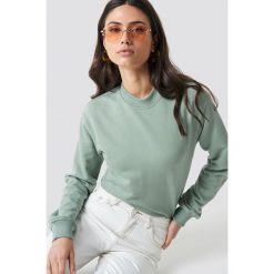NA-KD Basic Bluza basic - Green. Zielone bluzy rozpinane damskie NA-KD Basic, prążkowane. Za 100,95 zł.