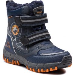 Śniegowce KAPPA - Rescue Tex K 260581K Navy/Orange 6744. Niebieskie śniegowce chłopięce Kappa, bez zapięcia. W wyprzedaży za 139,00 zł.