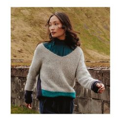 Sweter z domieszką wełny. Brązowe swetry oversize damskie Promod, z dzianiny. Za 84,50 zł.