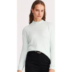 Sweter z błyszczącą nitką - Turkusowy. Niebieskie swetry damskie Reserved, xl, bez wzorów, bez rękawów, bez kaptura. W wyprzedaży za 29,99 zł.