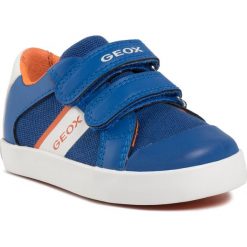 Sneakersy GEOX - B Gisli B. B B021NB 01054 C0685 M Royal/Orange. Niebieskie trampki chłopięce Geox, bez wzorów, ze skóry ekologicznej, na rzepy. Za 179,00 zł.