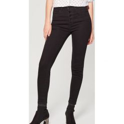 Boyfriendy damskie: Jeansy skinny high waist – Czarny