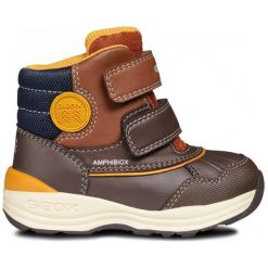 Geox Buty Zimowe Za Kostkę Chłopięce New Gulp 23 Brązowy. Pomarańczowe buty chłopięce zimowe marki Geox, za kostkę, bez zapięcia. Za 329,00 zł.