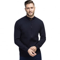 Sweter ISACCO SWGR000227. Pomarańczowe swetry męskie Giacomo Conti, na jesień, m, bez wzorów, z bawełny, bez kołnierzyka, bez kaptura. Za 199,00 zł.