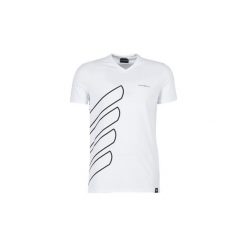 T-shirty z krótkim rękawem Emporio Armani BREWO. Białe t-shirty męskie Emporio Armani, xl, bez wzorów, bez kołnierzyka, krótkie. Za 293,30 zł.