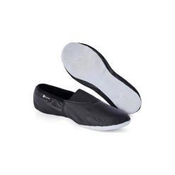 Buty skórzane taniec nowoczesny. Czarne buty sportowe męskie DOMYOS, ze skóry, bez zapięcia, na fitness i siłownię. Za 49,99 zł.