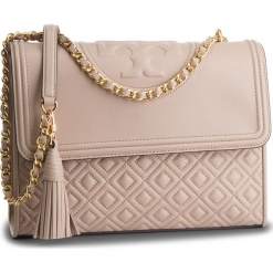 Torebka TORY BURCH - Fleming Convertible Shoulder Bag 43833 Light Taupe 268. Brązowe torebki klasyczne damskie Tory Burch, bez wzorów, ze skóry, wizytowe, bez dodatków. Za 2189,00 zł.