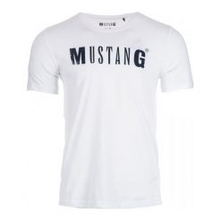 T-shirty męskie: Mustang T-Shirt Męski L Biały
