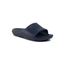 CROCS 205732-410M. Niebieskie klapki damskie Crocs, bez wzorów, z tworzywa sztucznego, bez obcasa. Za 89,99 zł.
