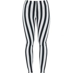 Legginsy we wzory: Black and White Checked Leggings Legginsy czarny/biały
