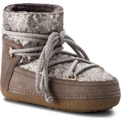 Buty INUIKII - Boot 70101-9 Sequin Grey. Szare kozaki damskie Inuikii, na zimę, ze skóry, bez obcasa, bez zapięcia. W wyprzedaży za 989,00 zł.
