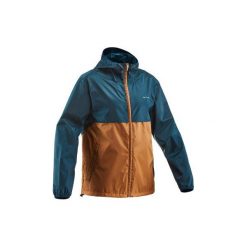 Kurtka turystyczna NH100 Raincut WTP suwak męska. Niebieskie kurtki męskie QUECHUA, m, z poliesteru, krótkie. Za 59,99 zł.