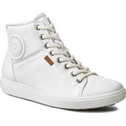Sneakersy ECCO - Soft 7 Ladies 430023 01007 White. Białe półbuty damskie ecco, ze skóry. W wyprzedaży za 389,00 zł.
