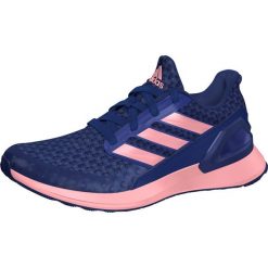 Adidas Dziewczęce tenisówki RapidaRun J 36,7 niebieskie. Niebieskie trampki dziewczęce Adidas, bez wzorów, z dzianiny, bez zapięcia. Za 239,00 zł.