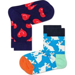 Happy Socks - Skarpetki dziecięce 15-34. Zielone skarpetki dziewczęce marki Happy Socks, bez wzorów, z elastanu. Za 39,90 zł.