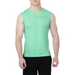 Koszulka Asics Lite-Show Sleeveless M Turkusowa. Niebieskie koszulki męskie Asics, m, bez wzorów, bez kołnierzyka, bez rękawów, do biegania. Za 79,99 zł.