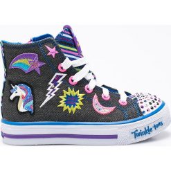 Skechers - Trampki dziecięce. Szare tenisówki męskie Skechers, z materiału, na sznurówki. W wyprzedaży za 189,90 zł.