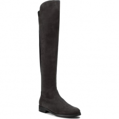 Muszkieterki SOLO FEMME - 39916-02-F54/H87-01-00 Grafit/Czarny. Szare kozaki damskie Solo Femme, ze skóry, bez obcasa, na obcasie, bez zapięcia. W wyprzedaży za 359,00 zł.
