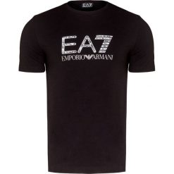 T-shirt EA7 EMPORIO ARMANI. Czarne t-shirty męskie EA7 Emporio Armani, z nadrukiem, z tkaniny, z okrągłym kołnierzem. W wyprzedaży za 222,00 zł.