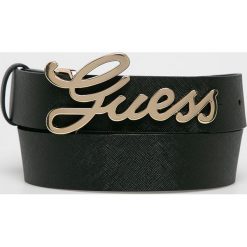 Guess Jeans - Pasek. Czarne paski damskie Guess Jeans, w paski, z jeansu. Za 229,90 zł.