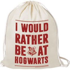 Harry Potter I Would Rather Be At Hogwarts Torba treningowa biały (Old White)/czerwony. Czerwone plecaki męskie Harry Potter, bez wzorów. Za 54,90 zł.