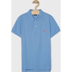 Polo Ralph Lauren - Polo dziecięce 134-176 cm. Niebieskie t-shirty chłopięce Polo Ralph Lauren, bez wzorów, z bawełny, z krótkim rękawem. W wyprzedaży za 139,90 zł.