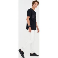 Jeansy męskie: Białe jeansy super skinny