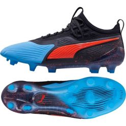 Buty piłkarskie Puma One 19.1 Syn Fg Ag M 105481 01. Czarne buty sportowe męskie Puma, z materiału, na sznurówki, do piłki nożnej. W wyprzedaży za 669,00 zł.