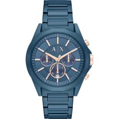 Armani Exchange Zegarek chronograficzny blau. Czarne zegarki męskie marki Armani Exchange, l, z materiału, z kapturem. Za 1009,00 zł.