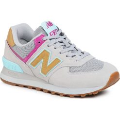Sneakersy NEW BALANCE - WT574ATA Beżowy. Brązowe półbuty damskie New Balance, ze skóry. Za 369,00 zł.